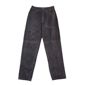 Vintage Bushwacker Genuine Leather Pants Brown Suede Size 10 | Made in USA